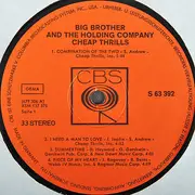 LP - Big Brother & The Holding Company - Cheap Thrills