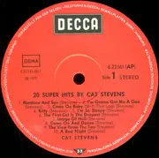 LP - Cat Stevens - 20 Super Hits By Cat Stevens - No label code