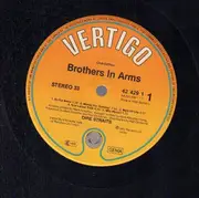 LP - Dire Straits - Brothers In Arms - Orange Vertigo center label