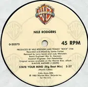 12inch Vinyl Single - Nile Rodgers - State Your Mind / Stay Out Of The Light