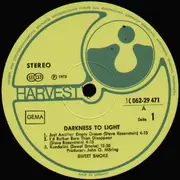 LP - Sweet Smoke - Darkness To Light - GERMAN A1 B1