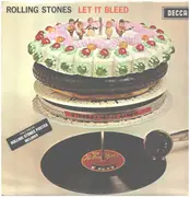 LP - The Rolling Stones - Let It Bleed - Poster, insert, mono, Boxed Decca Logo