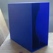 LP-Box, 70er Jahre - in marineblau, für ca. 40 LPs