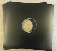 Cover fuer LPs - 10 Stück, Doppelloch (schwarz)