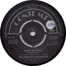 Armada Orchestra Band Of Gold 7" Contempo CS2083 VG 1975 Band Of Gold/The Hustle 