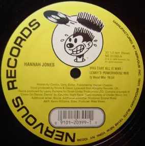 Hannah Jones - Was That All It Was (Lenny Fontana Powerhouse Mixes)
