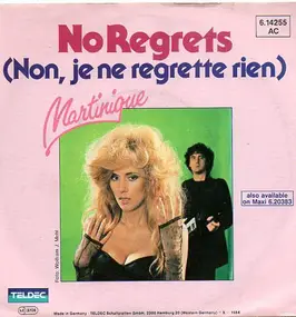 No Regrets Non Je Ne Regrette Rien Martinique 7inch Vinyl Recordsale