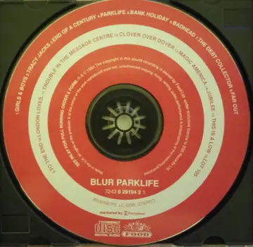 blur parklife vinyl