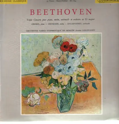 Beethoven - Triple Concerto pour piano, violon, violoncelle et orch,, Oborin, Oistrakh, Knusevitsky