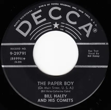 Bill Haley And His Comets - See You Later, Alligator / The Paper Boy
