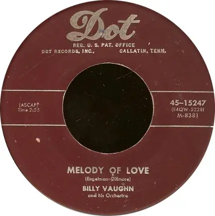 Billy Vaughn And His Orchestra - Melody Of Love / Joy Ride