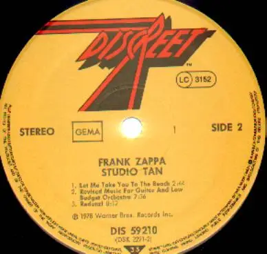 Studio Tan - Frank Zappa | Vinyl | Recordsale