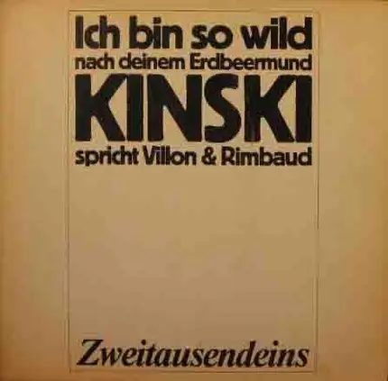 #<Artist:0x00007f907dfcdc98> - Kinski Spricht Villon und Rimbaud 1
