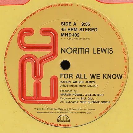 Norma Lewis - For All We Know