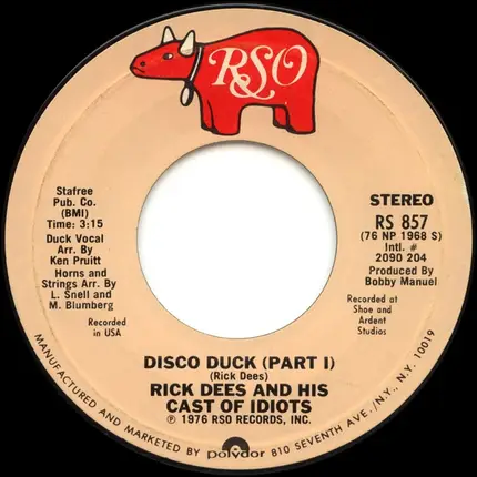 Rick Dees & His Cast Of Idiots - Disco Duck