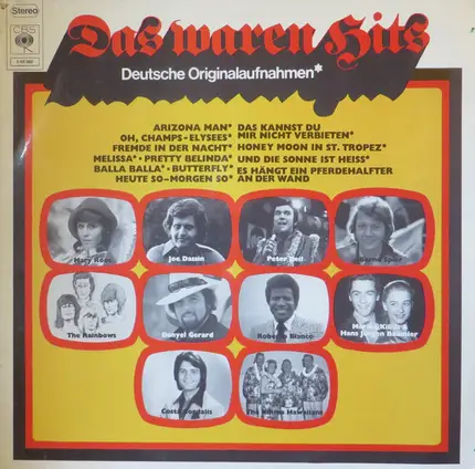 Mary Roos, Joe Dassin a.o. - Das Waren Hits - Deutsche Originalaufnahmen