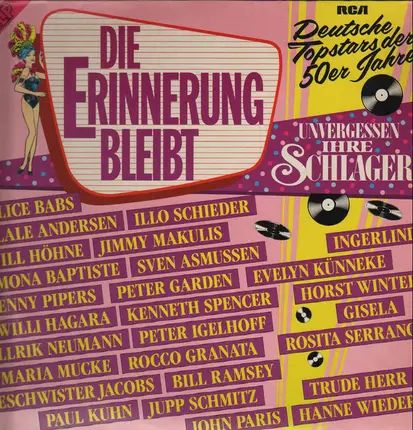 Paul Kuhn, Alice Babs, Lale Anderson, a.o. - Die Erinnerung Bleibt... Deutsche Topstars Der 50er Jahre