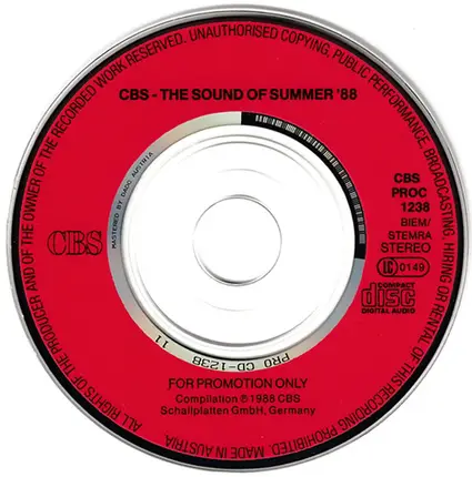 #<Artist:0x00007fb3cb93d560> - CBS - The Sound Of Summer '88