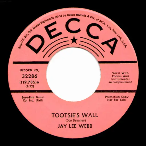 Tootsie's Wall / I'll Build Her Up - Jay Lee Webb | 7inch | Recordsale