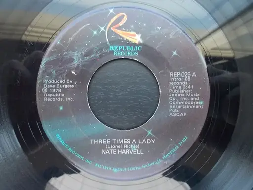 Three Times A Lady Nate Harvell 7inch Recordsale