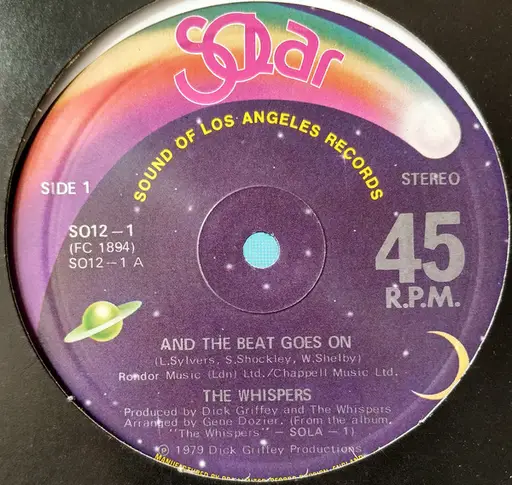 And The Beat Goes On The Whispers 7inch Recordsale