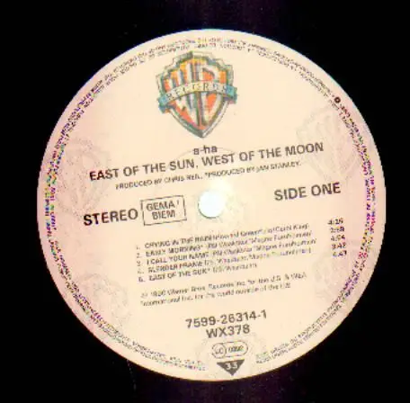 A-Ha East of the sun west of the moon イースト・オブ・ザ・サン、ウエスト・オブ・ザ・ムーン (Vinyl  Records