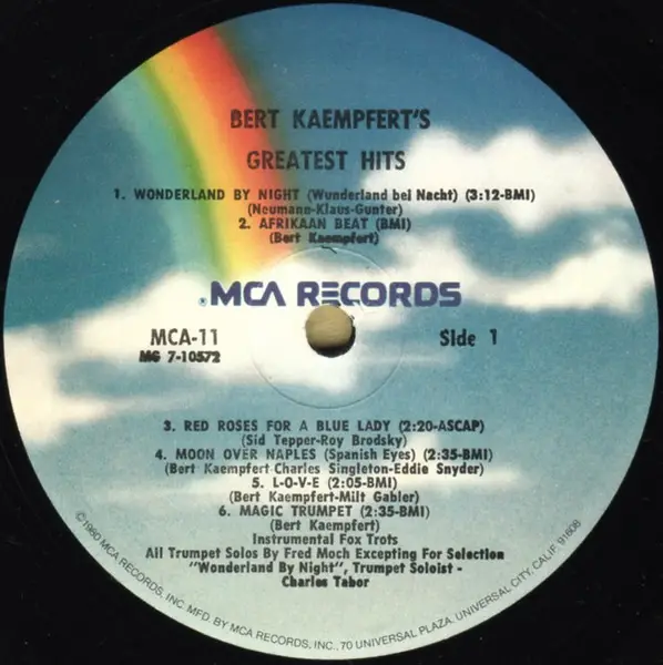 Bert Kaempfert's Greatest Hits LP Vinyl Record Album Bert Kaempfert and His Orchestra 
