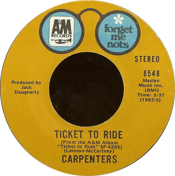 carpenters ticket to ride