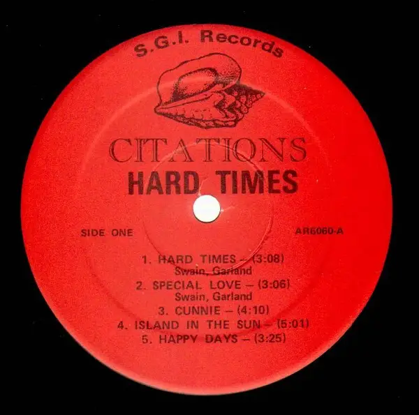 Hard Times Ultra Rare Soca Reggae By Citations Lp With Recordsale Ref