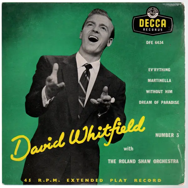 David Whitfield, Cara Mia, VG+ Vintage Records