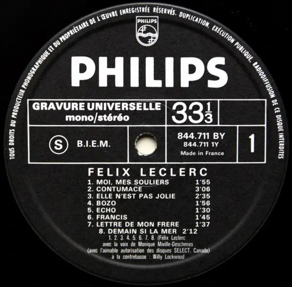 Moi Mes Souliers Gu De Félix Leclerc 33t Chez Recordsale Ref 3120847311