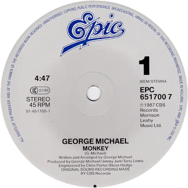 34 George Michael Record Label Labels Information List