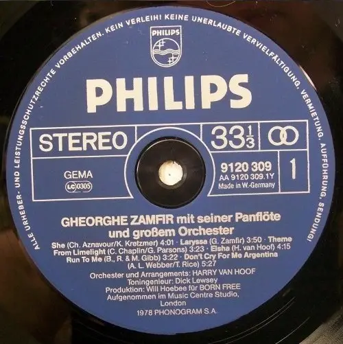 Gheorghe zamfir mit seiner panflöte by Gheorghe Zamfir, LP with ...