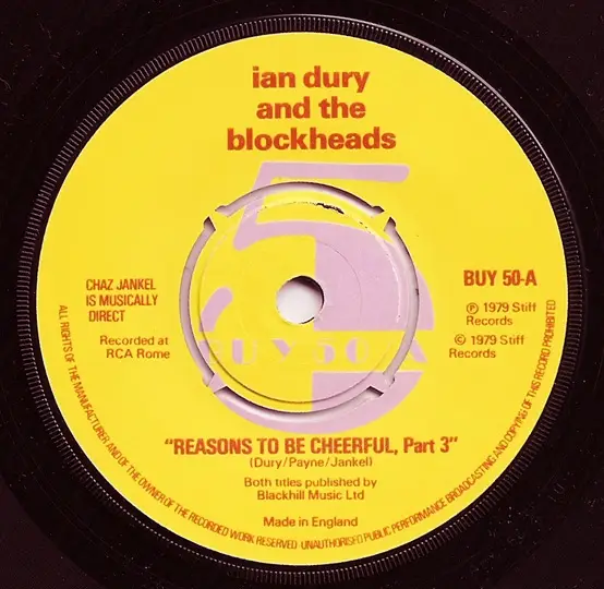 Album Reasons To Be Cheerful Part 3 De Ian Dury And The Blockheads Sur Cdandlp