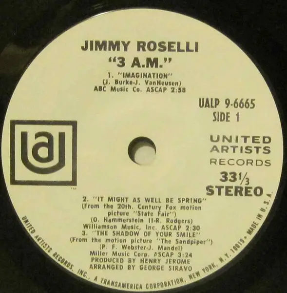 Buon Natale Jimmy Roselli.Jimmy Roselli Vinyl 333 Lp Records Cd Found On Cdandlp