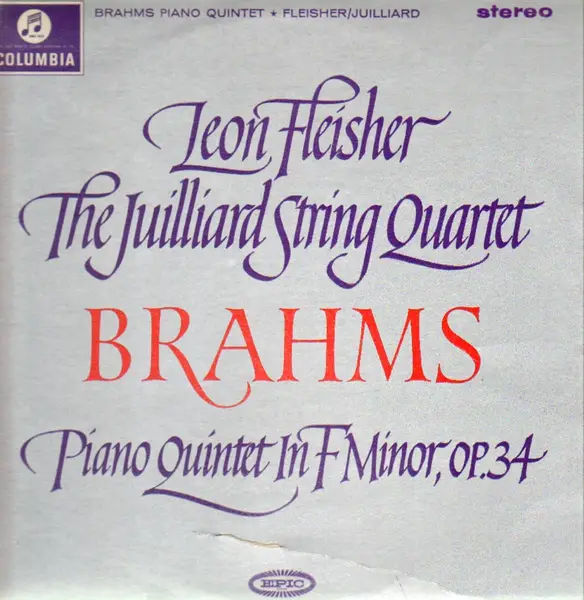 piano quintet in f minor, op. 34 - Johannes Brahms - Juilliard String Quartet / Leon