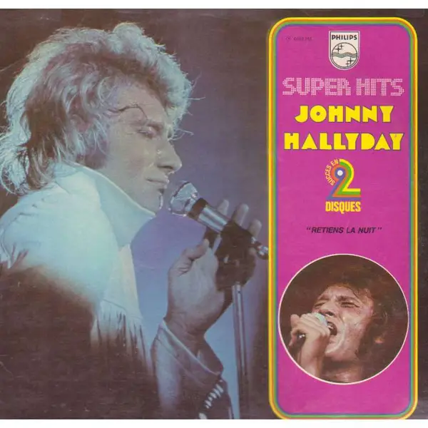 Vinyle 2 disques 33 tours Johnny Hallyday rock français - philips