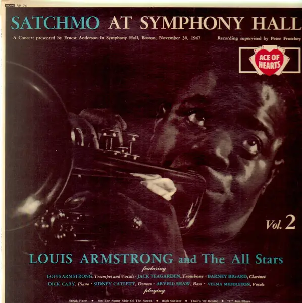 Louis Armstrong Satchmo At Symphony Hall Lp Vinyl Record