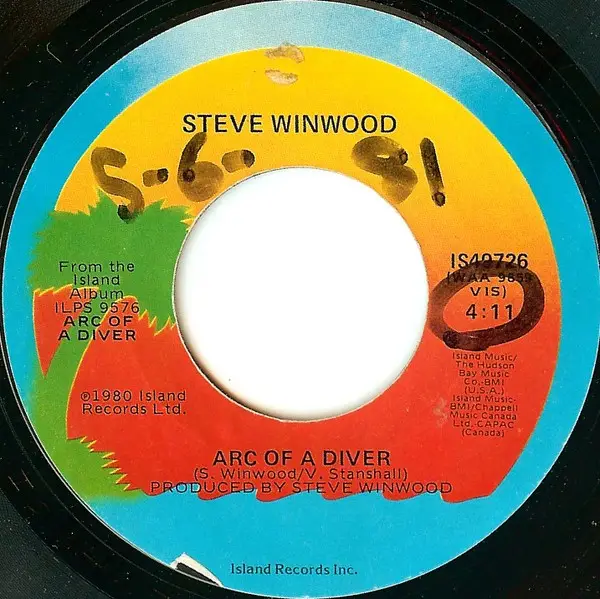 Steve Winwood Arc of a diver (Vinyl Records, LP, CD) on CDandLP