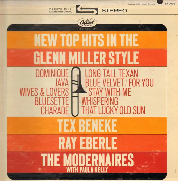 TEX BENEKE, RAY EBERLE, THE MODERNAIRES WITH PAULA KELLY - New Top Hits In The Glenn Miller Style - LP