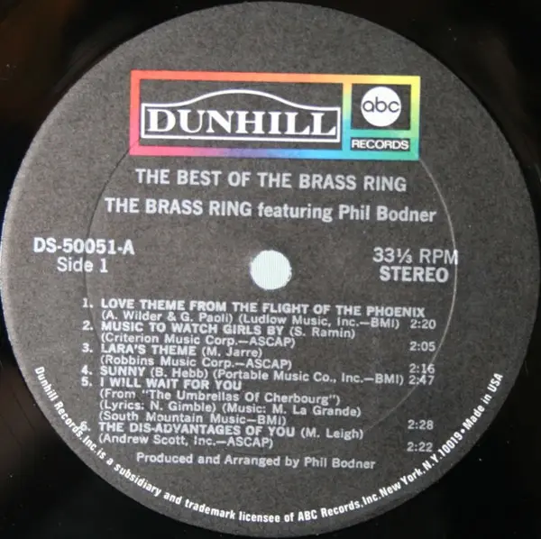 The Brass Ring Featuring Phil Bodner The Best Of The Brass Ring