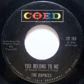 The Duprees - You Belong To Me / Take Me As I Am