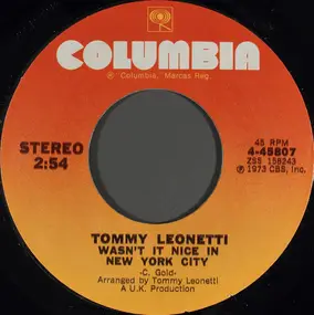 Tommy Leonetti - Wasn't It Nice In New York City