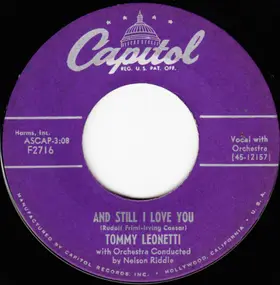Tommy Leonetti - And I Still Love You / I'm Available