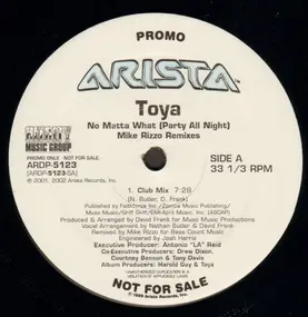 Toya - No Matter What (Party All Night) (Mike Rizzo Remixes)