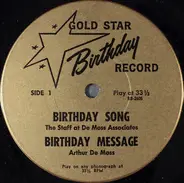 The Staff At De Moss Associates / Arthur De Moss / Nancy De Moss - Gold Star Birthday Record