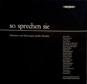 Various Artists - So Sprechen Sie - Stimmen Und Meinungen Großer Musiker