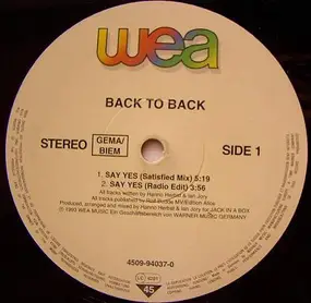 Back To Back - Say Yes