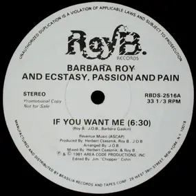 barbara roy - If You Want Me