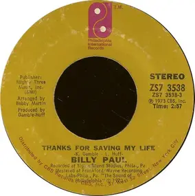 Billy Paul - Thanks For Saving My Life
